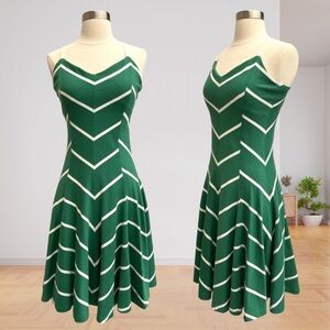 Rugby Ralph Lauren 2004 Vintage Halter Cotton Fit and Flare Midi Dress- Small